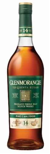 Glenmorangie Quinta Ruban Port Cask Finish 14 Years Old Single Malt Scotch Whisky Perspective: front
