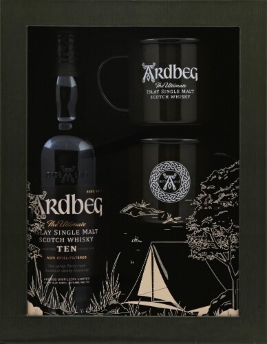 Ardbeg Islay Single Malt Scotch Whiskey Gift Box Perspective: front