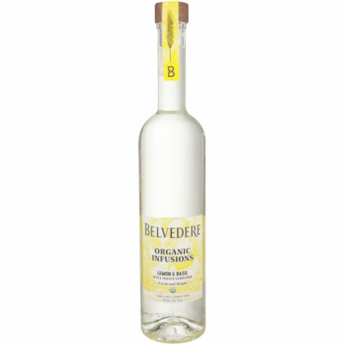 Belvedere Organic Infusions Lemon & Basil Vodka Perspective: front