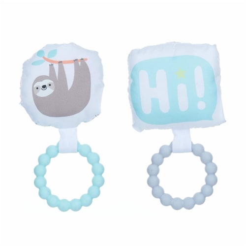 Carter's Sloth Rattle Teether Set Perspective: front