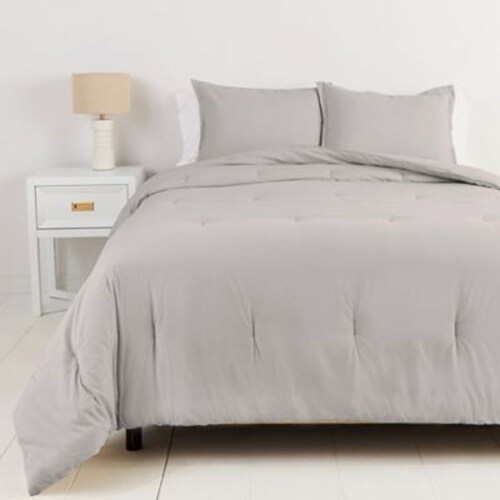 Twin/ Twin XL Silver 2 Piece Softwash Quilt Set 