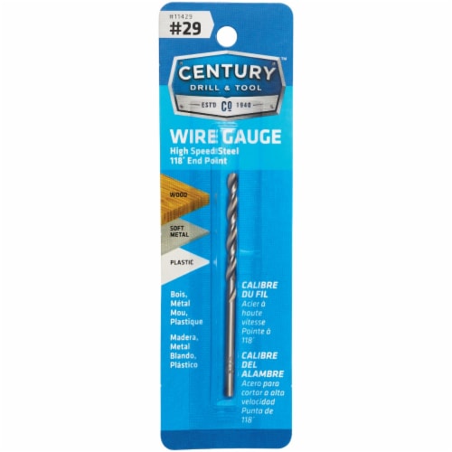 Century Drill & Tool Number 29 HSS Brite Drill Bit 11429 Perspective: front
