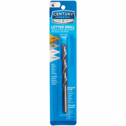 CENTURY DRILL & TOOL Letter N Drill Bit 11614 Perspective: front