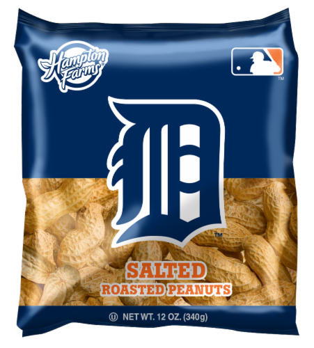 Hampton Farms Detroit Tigers Salted Roasted Peanuts Perspective: front