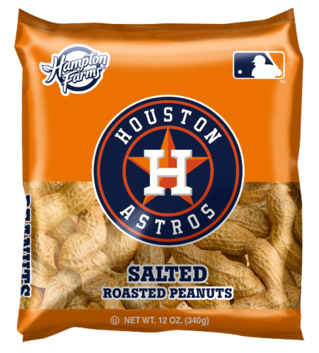 Hampton Farms® Houston Astros Salted Roasted Peanuts Perspective: front