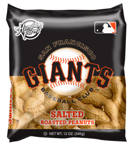 Hampton Farms San Francisco Giants Salted Roasted Peanuts Perspective: front