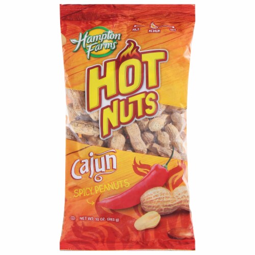 Hampton Farms® Hot Nuts® Cajun In-Shell Peanuts Perspective: front