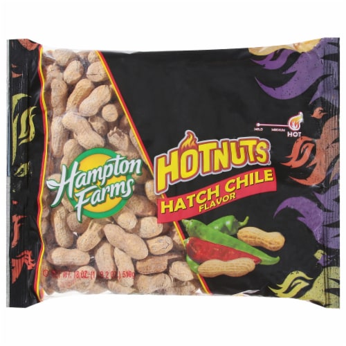 Hampton Farms Hatch Chile HotNuts® Perspective: front