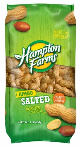 Hampton Farms Roasted & Salted Peanuts Perspective: front