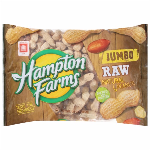 Hampton Farms® Jumbo Raw Natural Peanuts Perspective: front