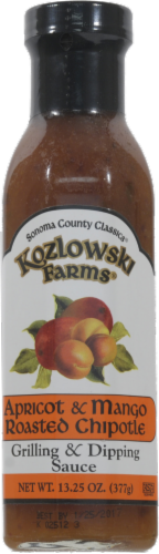 Kozlowski Farms Apricot & Mango Chipotle Grilling & Dipping Sauce Perspective: front