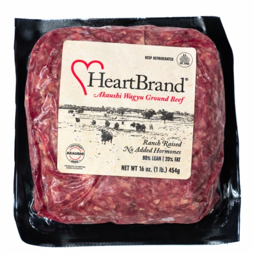 HeartBrand® 80/20 Akaushi Wagyu Ground Beef Perspective: front