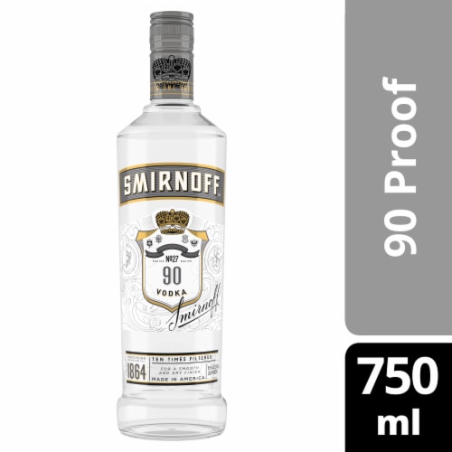 Smirnoff Silver Label Vodka Perspective: front