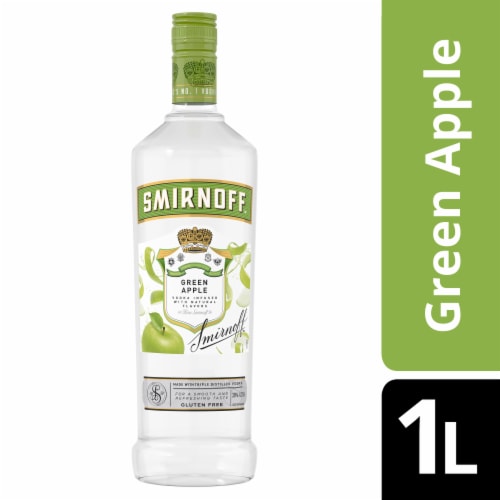 Smirnoff Green Apple (Vodka Infused With Natural Flavors) Perspective: front
