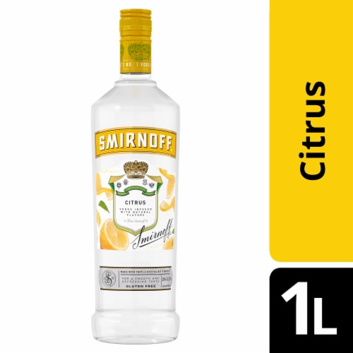 Smirnoff Citrus (Vodka Infused With Natural Flavors) Perspective: front
