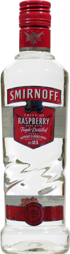 Smirnoff Raspberry (Vodka Infused with Natural Flavors) Perspective: front