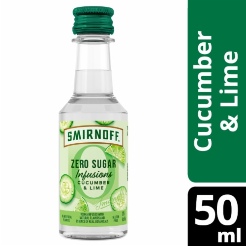 Smirnoff Zero Sugar Infusions Cucumber & Lime Vodka Perspective: front