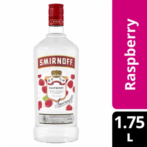 Smirnoff Raspberry (Vodka Infused With Natural Flavors) Perspective: front