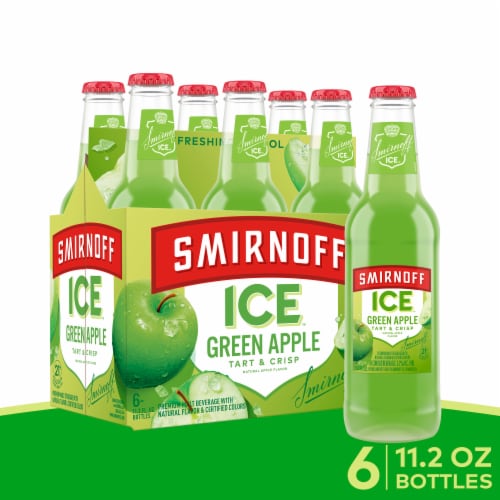 Smirnoff Ice Green Apple, 6 bottles / 11.2 fl oz - King Soopers