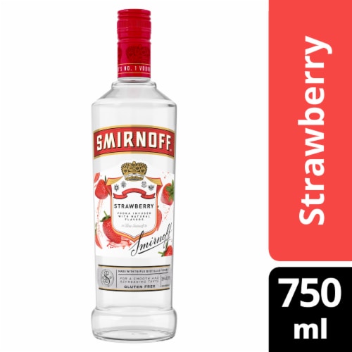 Smirnoff Strawberry (Vodka Infused With Natural Flavors) Perspective: front
