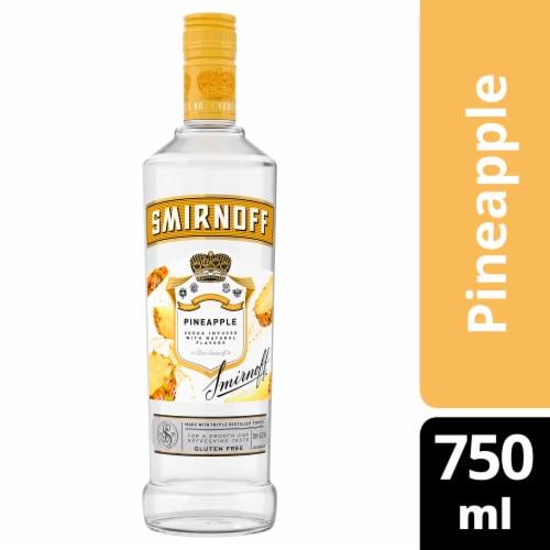 Smirnoff Pineapple (Vodka Infused With Natural Flavors) Perspective: front