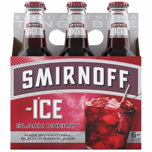 Smirnoff Ice Black Cherry Flavored Hard Beverage Perspective: front