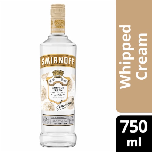 Smirnoff Whipped Cream (Vodka Infused With Natural Flavors) Perspective: front