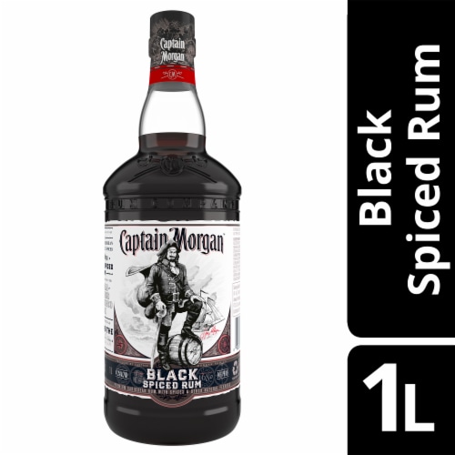 Captain Morgan Black Spiced Dark Rum Perspective: front