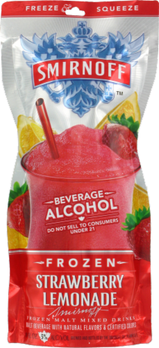 Smirnoff Strawberry Lemonade Frozen Single Pouch Perspective: front