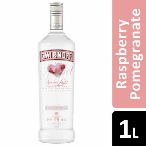 Smirnoff Sorbet Light Raspberry Pomegranate (Vodka Infused with Natural Flavors) Perspective: front