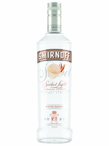 Smirnoff Sorbet Light White Peach (Vodka Infused with Natural Flavors) Perspective: front