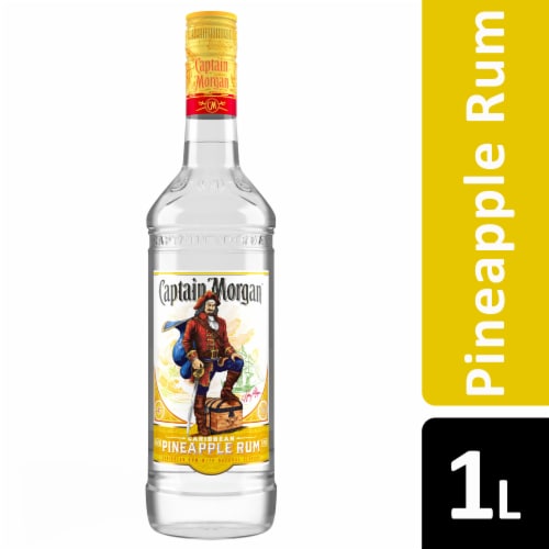 Captain Morgan Pineapple Caribbean Rum Perspective: front