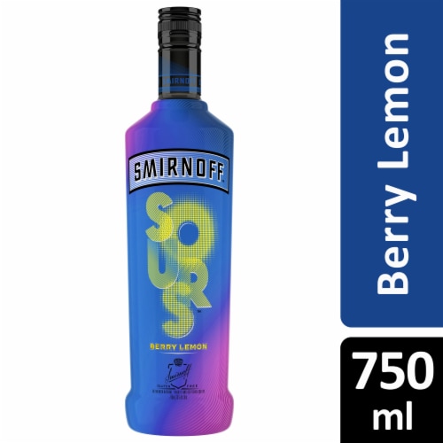 Smirnoff Sours Berry Lemon (Vodka Infused With Natural Flavors) Perspective: front