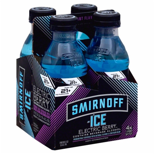 Smirnoff Ice Electro Berry Flavored Hard Beverage Perspective: front