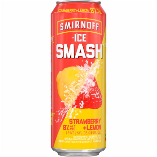 Smirnoff Ice Smash Strawberry Lemon Perspective: front