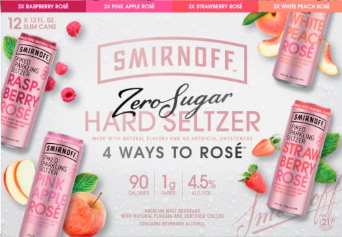 Smirnoff Raspberry Spiked Sparkling Seltzer Perspective: front