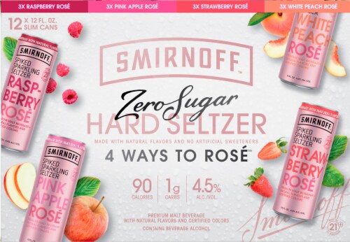 Smirnoff Raspberry Spiked Sparkling Seltzer Perspective: front