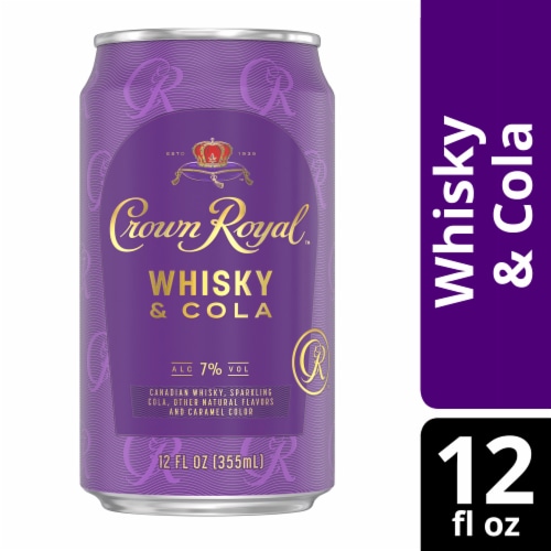 Crown Royal Whisky and Cola Canadian Whisky Cocktail Perspective: front