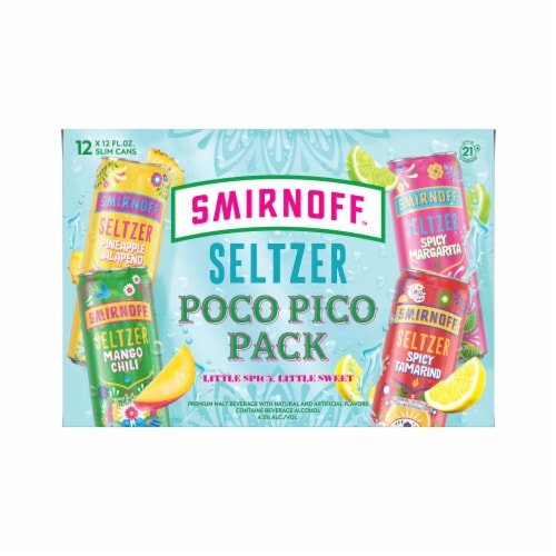 Smirnoff Poco Pico Spicy Little Sweet Hard Seltzer Variety Pack Perspective: front