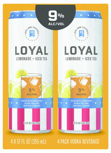Loyal 9 Lemonade + Iced Tea Vodka Cocktail Perspective: front