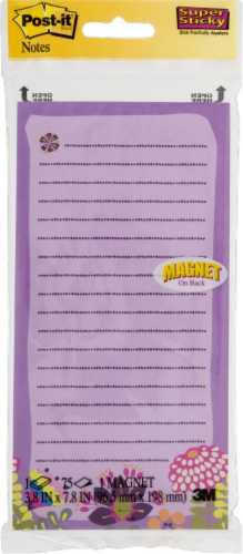 Post-it® Shopping List Sticky Notes - 4 x 8 Inch - 75 Count - Assorted Perspective: front