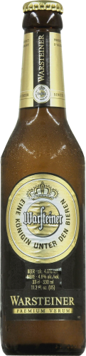 Warsteiner Beer Perspective: front