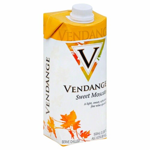 Vendange Box White Moscato White Wine Perspective: front