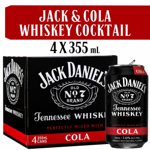 Jack Daniel's Cola Whiskey Cocktail Perspective: front