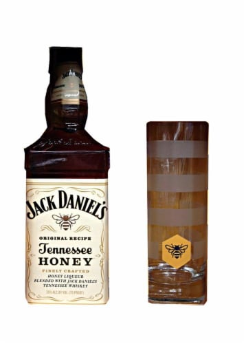 Jack Daniel's Tennessee Honey Whiskey Gift Set Perspective: front