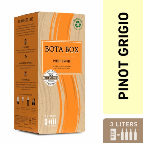 Bota Box Pinot Grigio White Wine Perspective: front