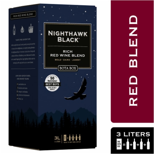 Nighthawk Black by Bota Box Rich Red Wine Blend Perspective: front