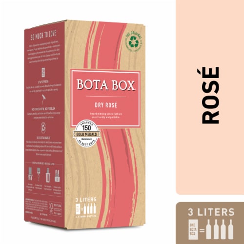 Bota Box Dry Rose Wine Perspective: front