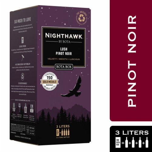 Nighthawk by Bota Lush Pinot Noir Red Wine Perspective: front