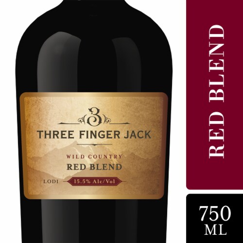 Three Finger Jack Rum Barrel Aged California Red Blend Wine Perspective: front